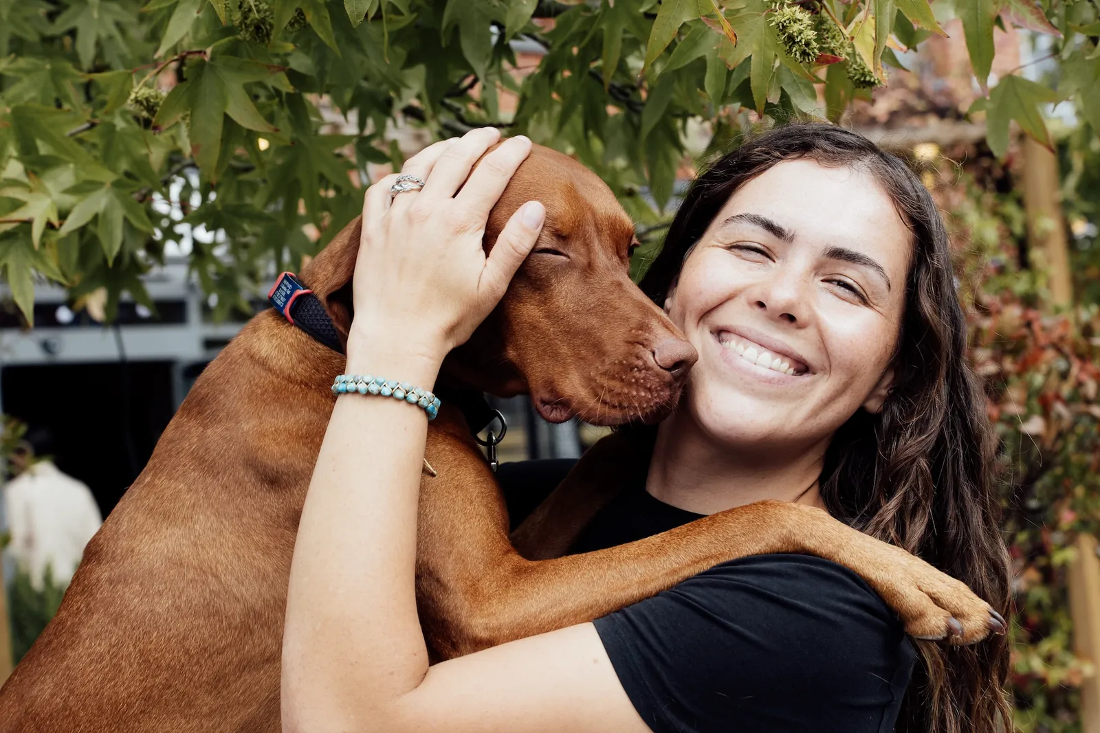 Jasper with his owner